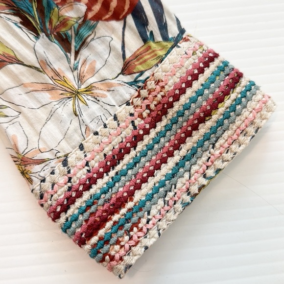 Johnny Was Tropical Floral Long Sleeve Button Down Shirt (M) - Picture 8 of 13